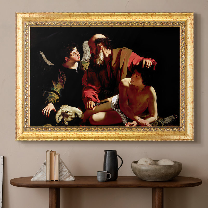 Le Sacrifice d'Isaac (version Uffizi), v. 1603 - Caravage - Toile avec cadre sur mesure, Format intérieur 20 po x 28 po
