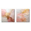Fusion de peinture dorée et rose - ensemble de 2 collages carrés de peinture abstraite-974251942-974251943