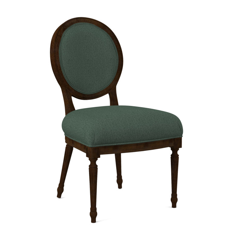 Dauphin Dining Chair, American Walnut, Filigree Ivory