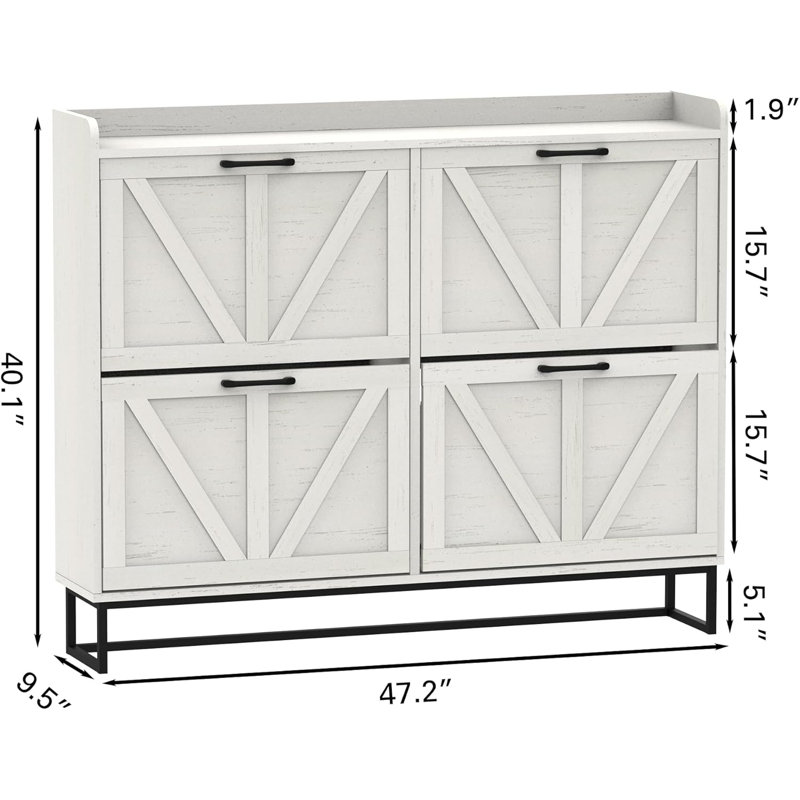 Narrow Hidden Shoe Cabinet