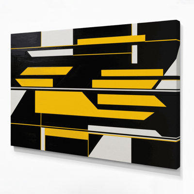 Hard Edge 52 Black Canvas Wall Art