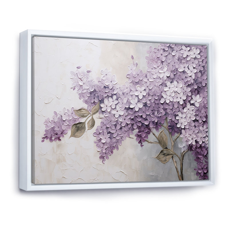 Beautiful Lilac Dreamscape - Print, Floater Framed Print, 16" H x 32" W, White