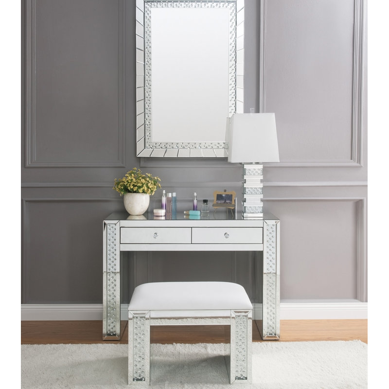 Petit repose-pieds avec miroir pour l'intérieur