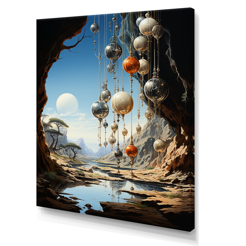 Paysage de rêve surréalisme Layssa - impression, Toile tendue, H 20 po x l 12 po x P 1 po