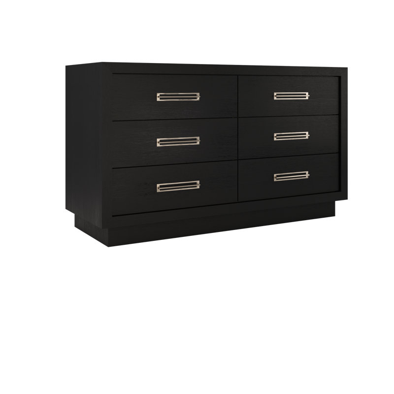 Avalon Double Drawer Bath Vanity, Classic Black, Satin Nickel, 60"