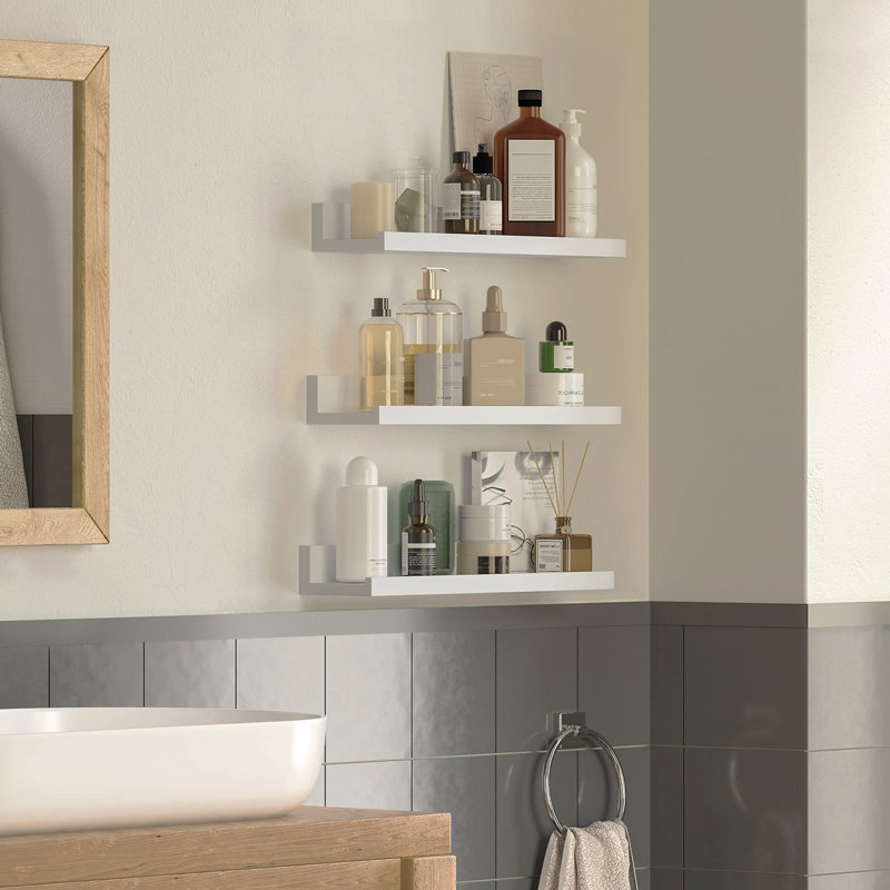 Ifeanyi 3 Piece Picture Ledge Wall Shelf, White