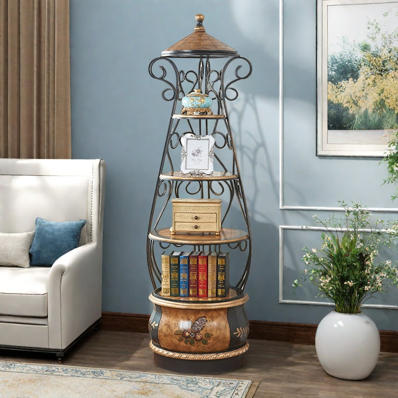 Vitrine multicouche de style américain, Noir