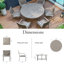 Ensemble repas pour patio en aluminium avec trou pour parasol pour 6 personnes