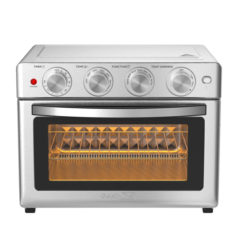 Four à grille-pain à air très grand 26qt, four à convection 6 tranches 1700W, acier inoxydable