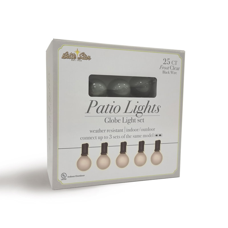 25 Lt G40 Patio Light, Frost Clear