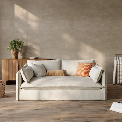 Luna-Beige Sofa With Removable Covers