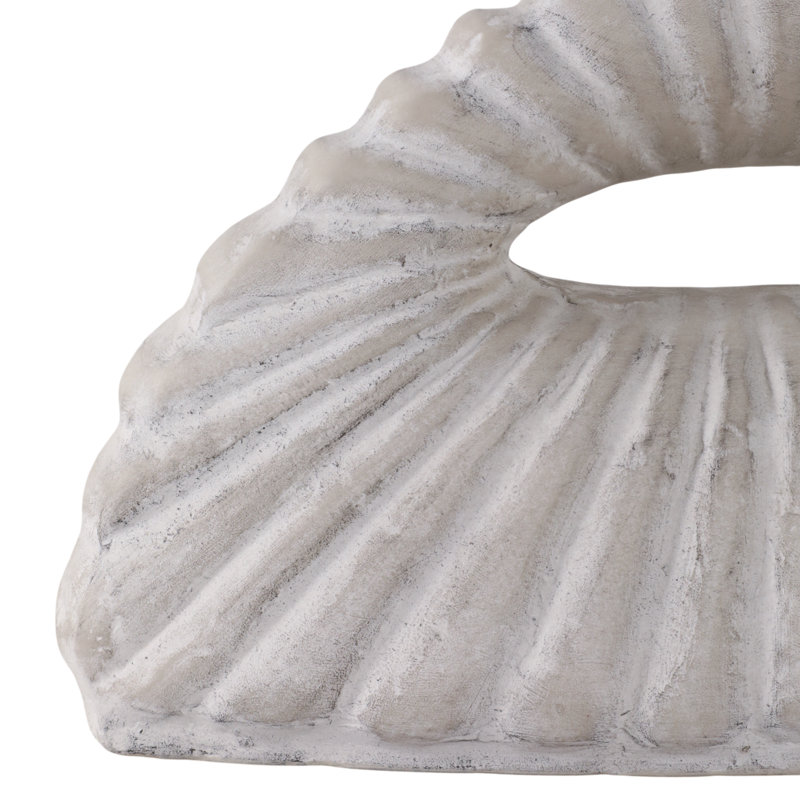 Vase sculptural avec centre ouvert pour la décoration intérieure - Vase de table unique pour le style de fausses fleurs - Ivoire