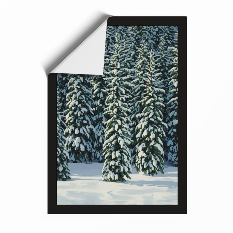 Quiet Northern Forest Scandinavian - Print, Unframed, A4 - 29.7 x 21.0 cm