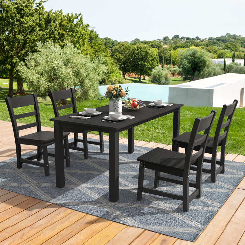 Chaise d'extérieur 17 po H, Black