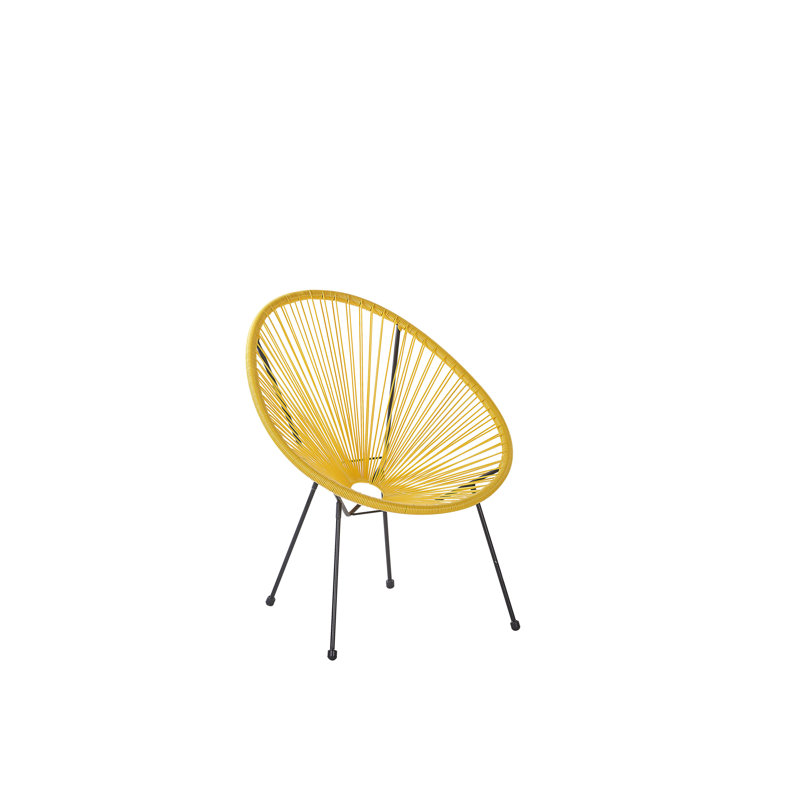 Broseley Wicker Outdoor Lounge Chair, Yellow