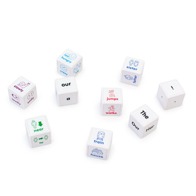 Sentences Cubes Educational Learning Nine Cubes to Create Sentences