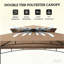 Abri de jardin pour barbecue ventilé, abri de jardin extérieur pour barbecue, avec auvent latéral, tablettes latérales et crochets-125293202