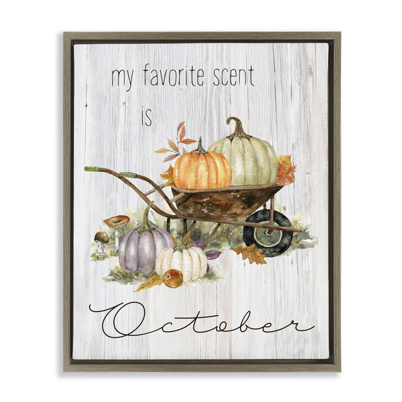 «Favorite Scent is August Giclee Art» par Livi Finn, Cadre flottant orme Montalcino, H 21 po x l 17 po