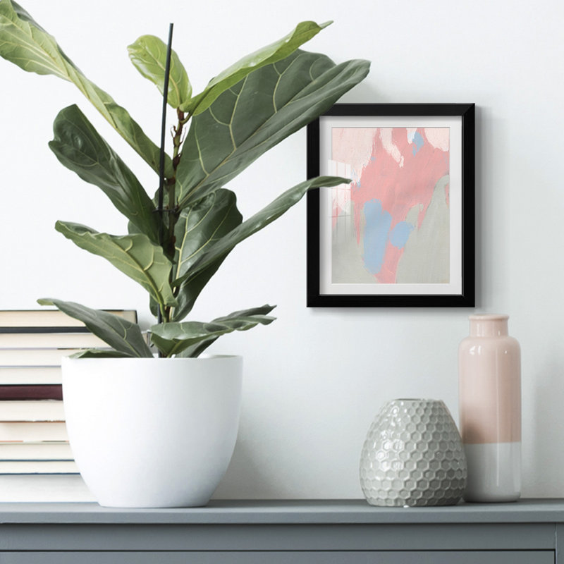 Blush Abstract III - impression encadrée, H 28,5 po x l 20,5 po, Noir