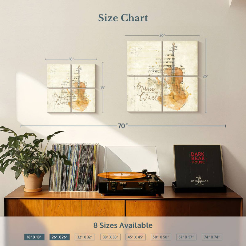 Abarca, cadeau musical I, H 26 po x l 26 po