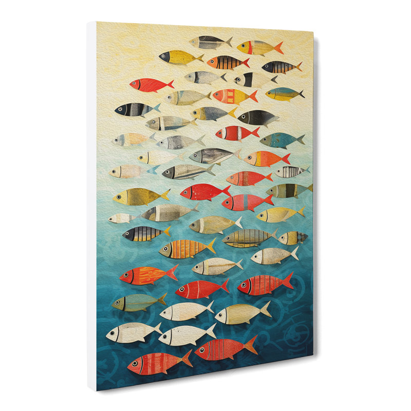 Fish Colour Field - No Frame Print, 60cm H x 40cm W x 3cm D