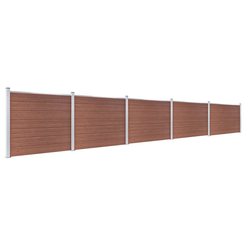Bugbee 29' x 5' Privacy Fence Panel, Brown, 146cm H x 353cm W x 12cm D
