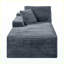 Canapé modulaire gris en velours côtelé, fauteuil d'appoint sans accoudoirs pour salon-1638682621