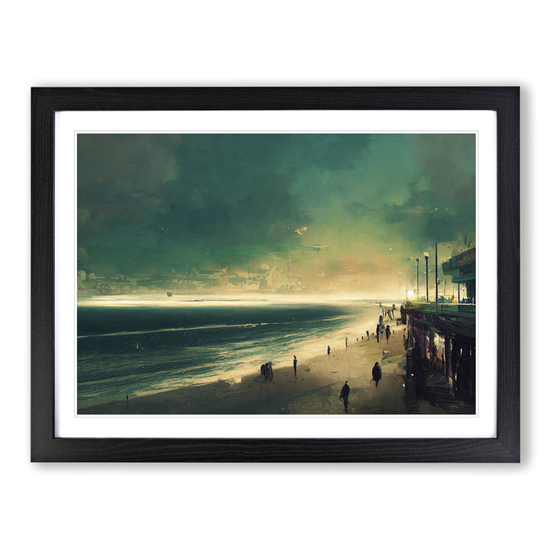 Dreamy Beach Vol.4 - Single Picture Frame Painting, Black, 46cm H x 64cm W x 2cm D