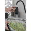 Robinet en acier inoxydable noir mat avec rétractable pour évier de cuisine fonctionnel, finition à poignée simple