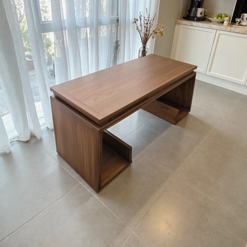 Solid wood elm large desk