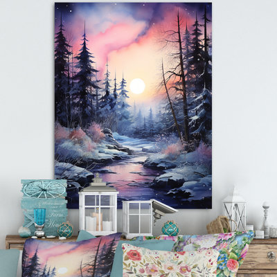 «Pine Tree Winter Twilight I» sur toile