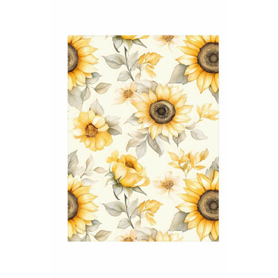 «Floral Dreaming of Sunflowers IV Cottage», reproduction d'art non encadrée