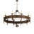 Rustic Lodge 10 - Light Steel Dimmable Wagon Wheel Chandelier