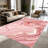 1PC Rose Gold Pink Glitter Liquid Marble Swirl area rugs for Living Room, Soft, All seasons, Easy-maintain, Washable Indoor mat, Farmhouse suitable for for dining table, bedroom bedside, entryway...-609265873