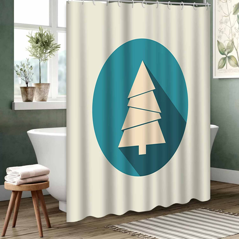 Rideau de douche bleu imperméable, rideaux de douche pour la salle de bain avec 12 crochets, L 72 po x l 78 po