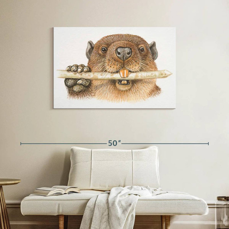 Beaver rongeur rongeant une branche