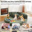 Canapé rembourré moderne, canapé semi-circulaire avec cinq coussins décoratifs pour la chambre à coucher, le salon-134063500