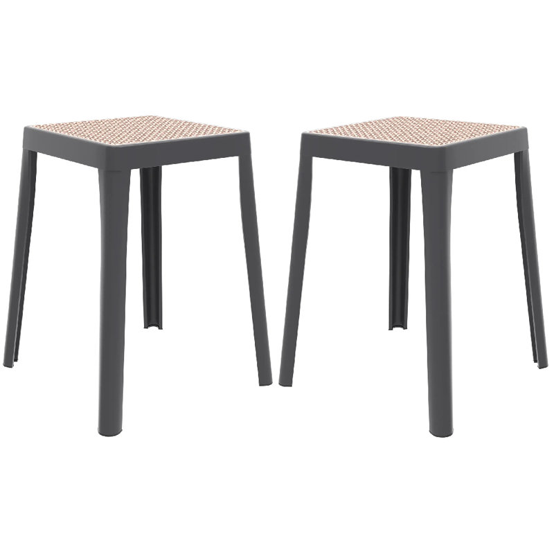 Tabouret en plastique Dantoni, Gris