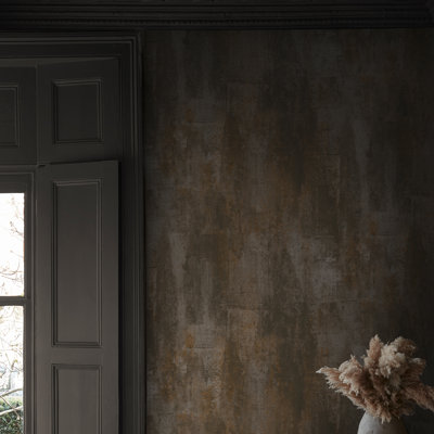 Papier peint oxydé gris anthracite opulence