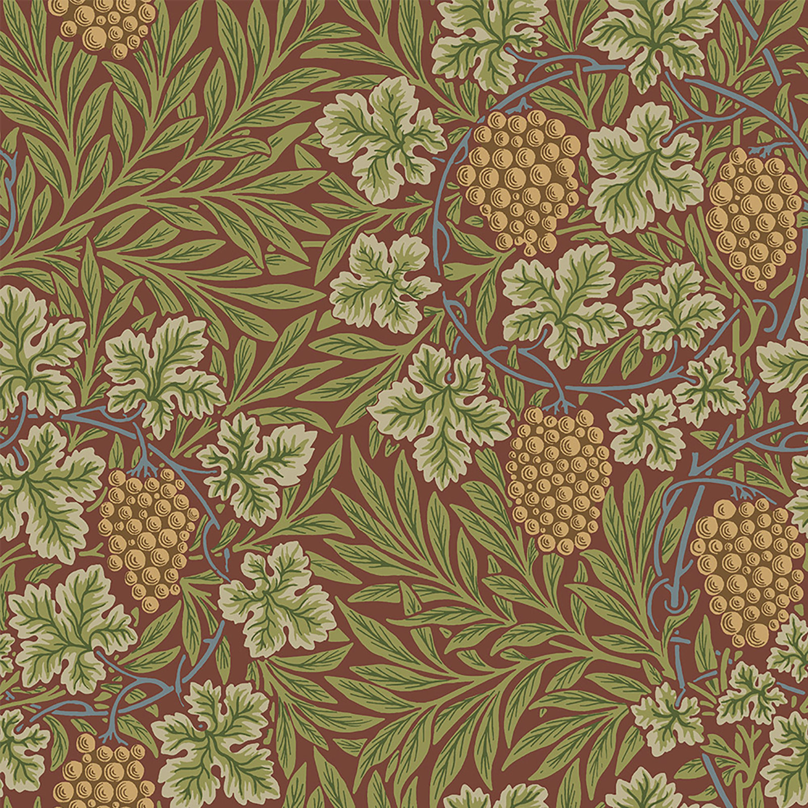 Vine Floral Wallpaper, Ruby