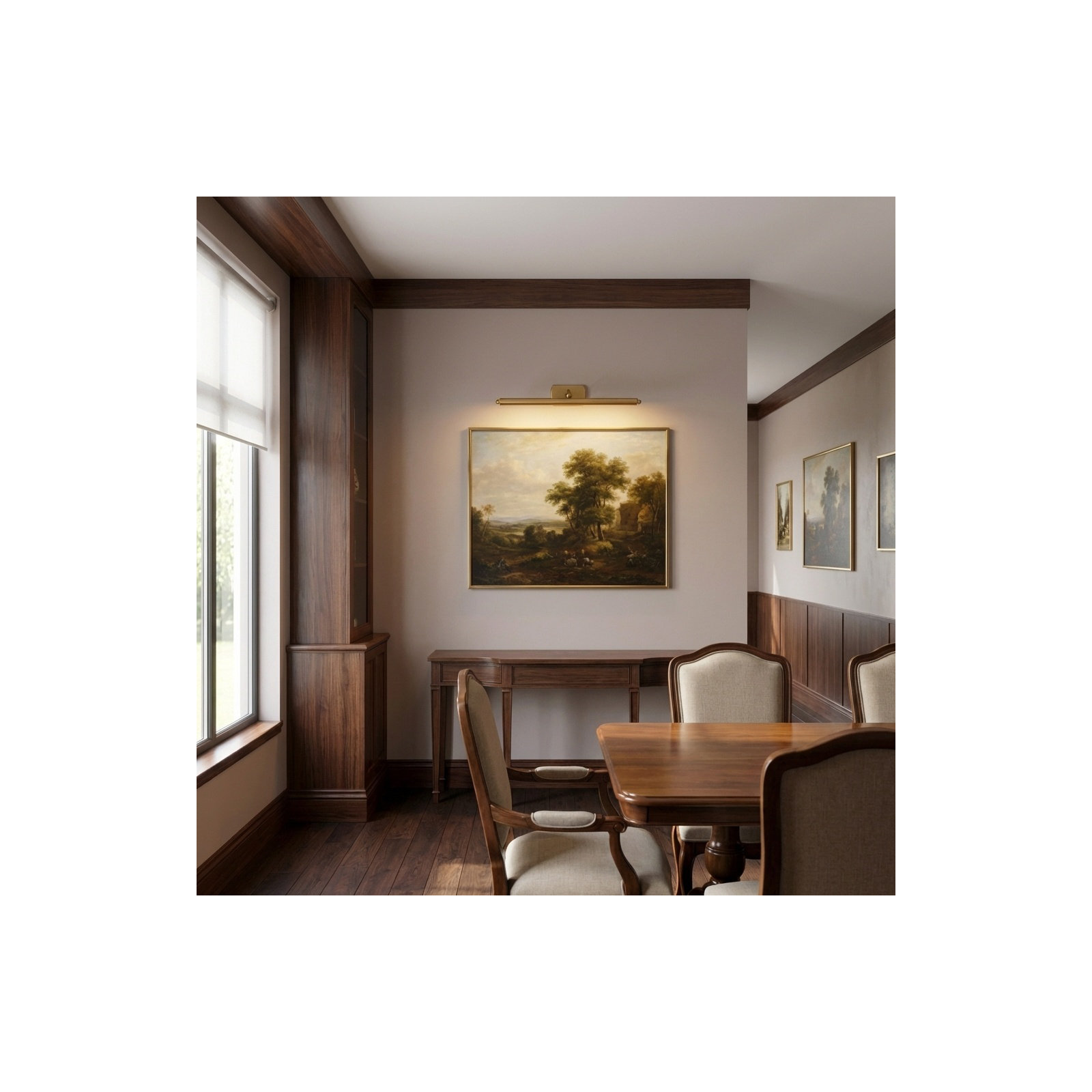Linnea Picture Light, 2.38" H x 19.13" W x 9" D, Burnished Brass