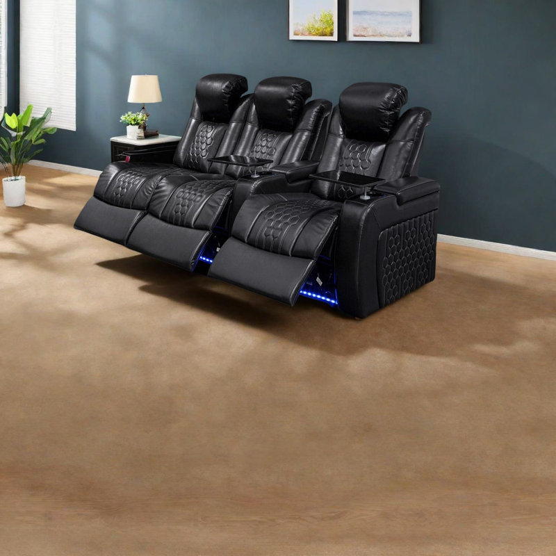 Fauteuils inclinables de luxe en cuir Nappa de qualité supérieure, design moderne pour le divertissement à domicile
