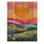 Lever de soleil couleur prairies en été I - Paysage traditionnel en bois, décoration murale sur bois de pin naturel-2021210075