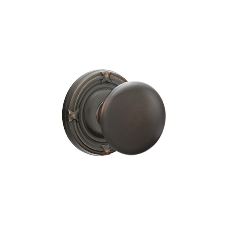Passage Providence Knob with Ribbon & Reed Rose, Oil Rubbed Bronze