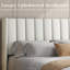 Upholstered Bed Frame with Channel Tufted Headboard-151398449-186350487