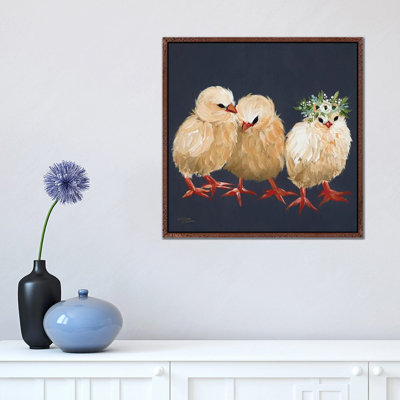 Chick Trio 1 Piece Wall Art on Canvas