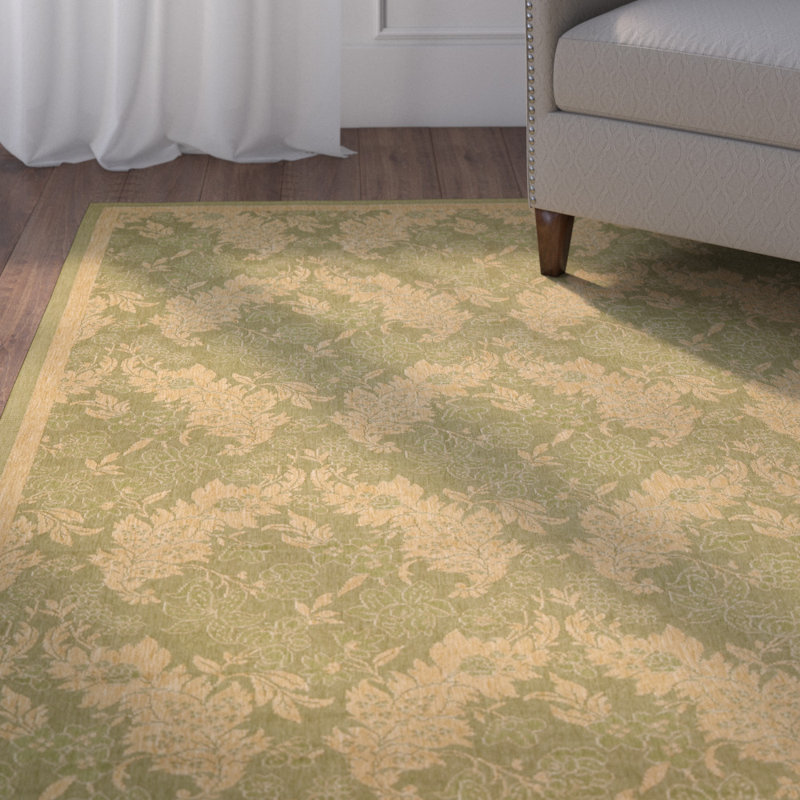 Tapis intérieur / extérieur vert Herefordshire, Rectangle 9 pi x 12 pi 6 po