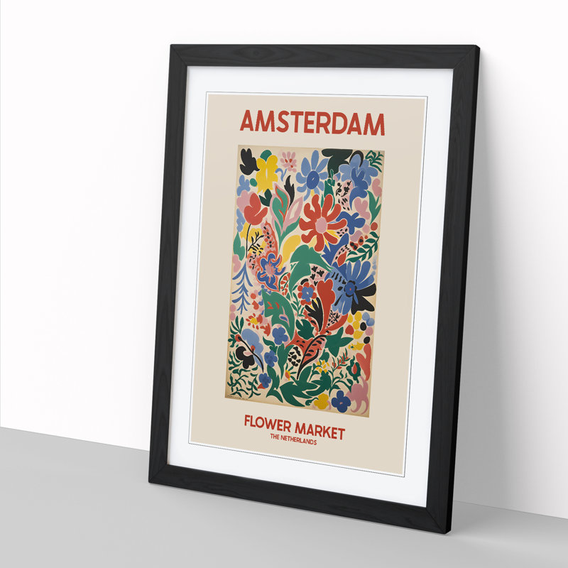 Amsterdam Flower Market Exhibition 10 - Single Picture Frame Print on Wood, 34cm H x 25cm W x 2cm D