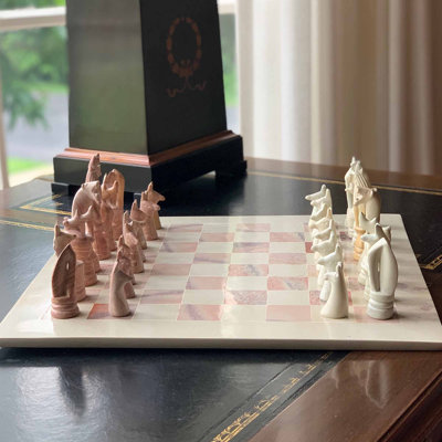 Global Crafts Handmade 15'' L Stone Chess Game Set