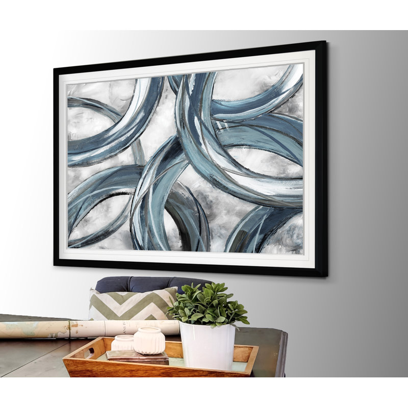 « Ring Around », art graphique encadré flottant, Impression encadrée, H 24 po x l 30 po, Noir
